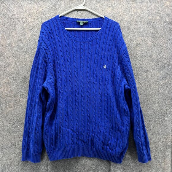 Lauren Ralph Lauren Other - Lauren Ralph Lauren Sweater Men Extra Large Blue Sweatshirt Pullover Cable Knit